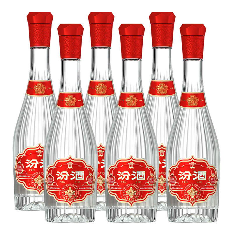 汾酒53度 献礼汾酒 山西杏花村纯粮食清香型白酒整箱500ml*6瓶