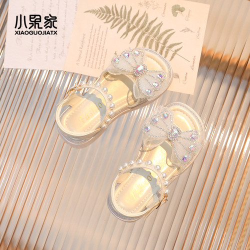 女童凉鞋儿童公主水晶凉鞋2026夏季新款小女孩中大童软底洋气沙滩 - 图2