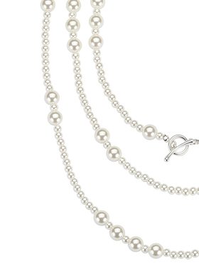 EEKE度假系列 珍珠项链女锁骨链多层颈链毛衣链