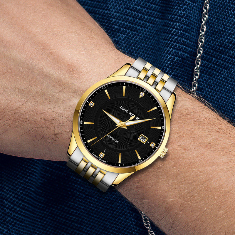 lwq龙威琪正品防水全自动夜光表 longweiqi国产腕表