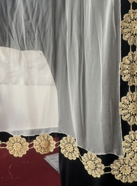 17号选手参赛作品二等奖，阿富汗手工钩针围巾刺绣，90天内发货