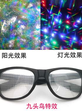 无聊了笑脸万花筒眼镜创意看光学镜桃心爱心星星光变形状可爱炫酷