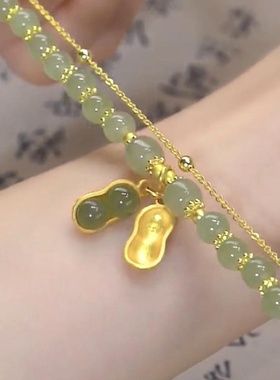 新中式玉兔手链女款ins小众设计高颜值学生手串闺蜜古风生日