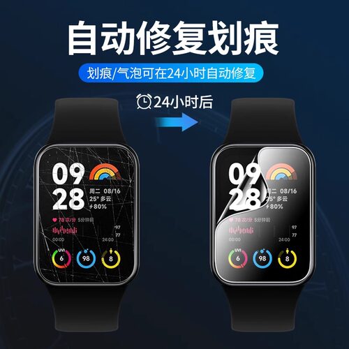 适用小米手环9pro保护膜手环8por水凝膜8nfc版钢化膜全屏覆盖腕原装手表智能运动7pro保護膜全包高清防摔贴膜 - 图2