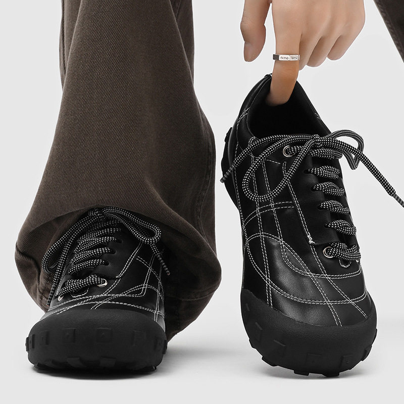 【轻奢品质】多元维度线条赛车鞋男休闲运动鞋通勤圆头板鞋德训鞋,淘宝优惠券,粉丝福利购,淘宝优惠卷