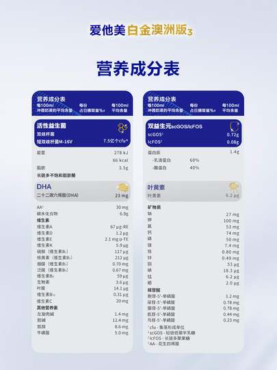 Aita Beauty Platinum Stage 1 900g 0-6 meses*3 latas