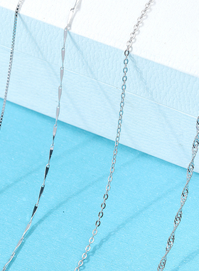 S925纯银锁骨链百搭银项链925银