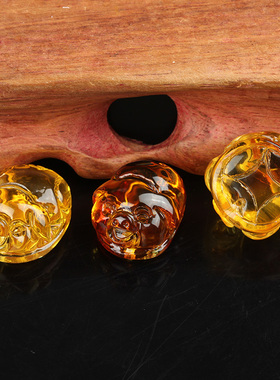 diy散珠精雕手链配饰天然蜜蜡