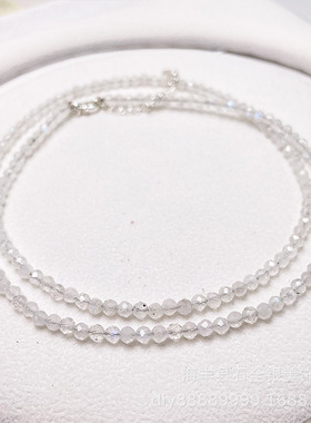 切面锁骨链尺寸23mm晶体月光石