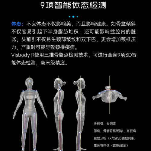 维塑3D智能体测仪Visbody R pro5追踪2023健身瑜伽专用康秤body - 图2