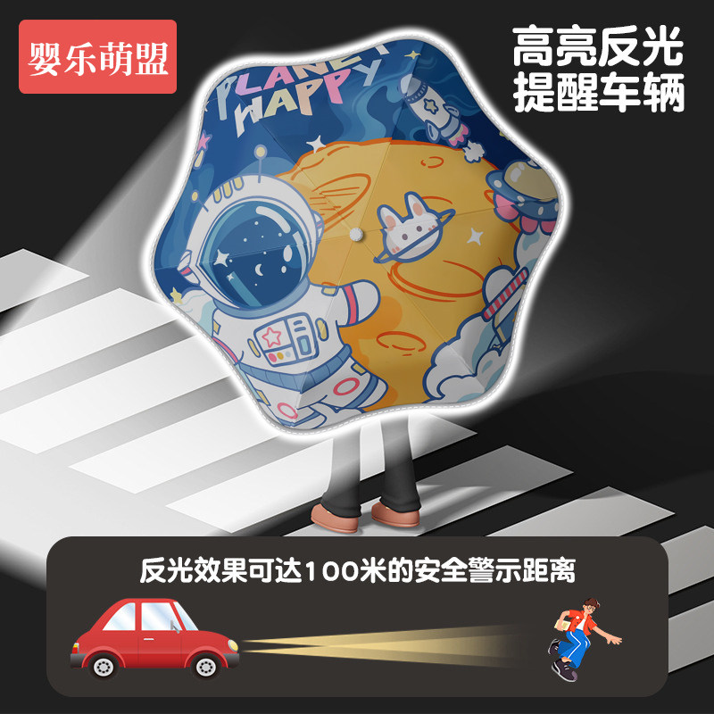 儿童雨伞小学生上学专用男孩女孩2025新款折叠一键开合全自动款伞,淘宝优惠券,粉丝福利购,淘宝优惠卷