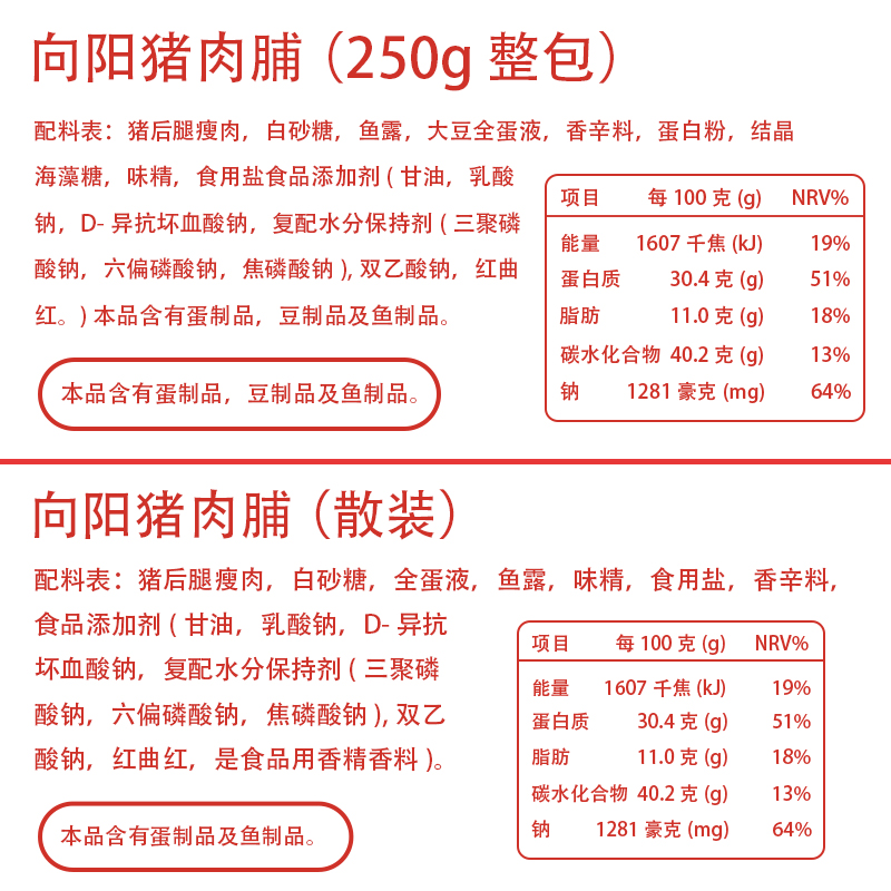 向阳牌猪肉脯正片猪肉干独立小包装原味靖江特产休闲三零食散装铺-图0