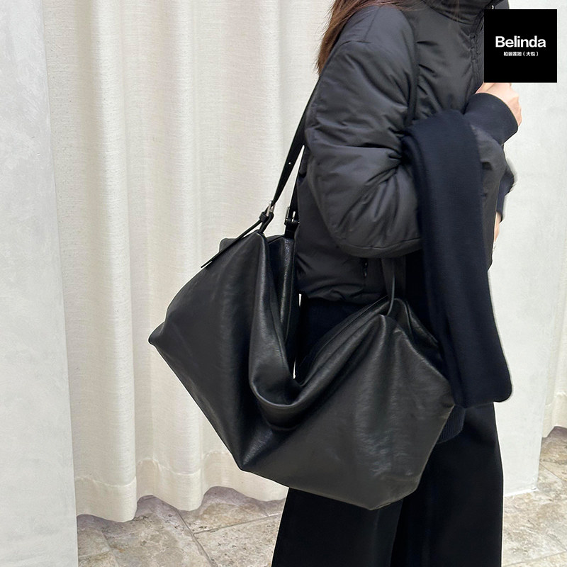 新款真皮麂皮大容量枕头托特包手提单肩斜挎复古休闲通勤潮女包包,淘宝优惠券,粉丝福利购,淘宝优惠卷