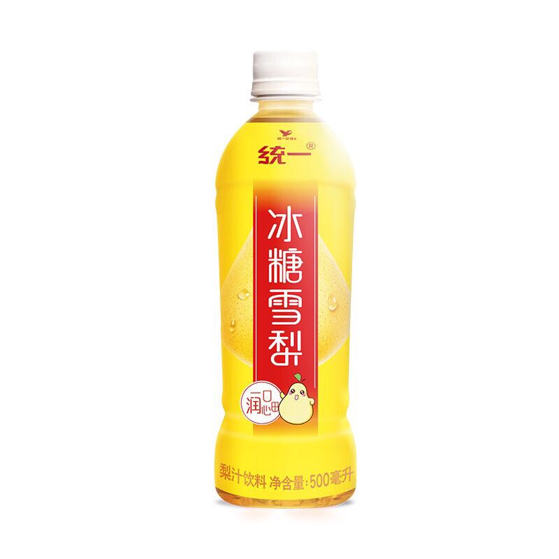 统一冰糖雪梨一口润心田畅饮润心扉500ml*15瓶 整箱装梨汁饮料