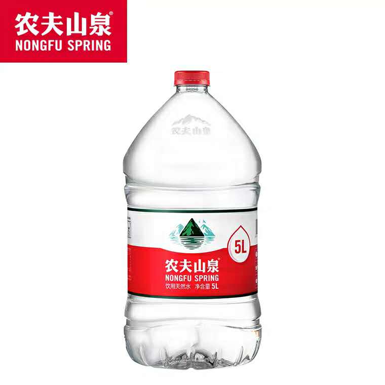 新货农夫山泉饮用水天然红盖5L*4瓶装批发一箱家庭装区域包邮-图3