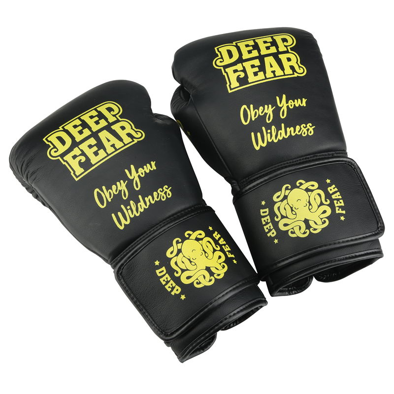 DF2020真皮限量版拳套 拳击泰拳散打搏击 boxing MMA DEEP FEAR - 图3