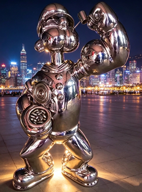 接来图定制不锈钢玻璃钢景观雕塑
