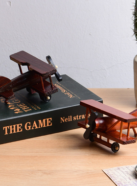 木质摩托车模型摆件复古怀旧创意哈雷MOTO家居装饰卡通玩具工艺品