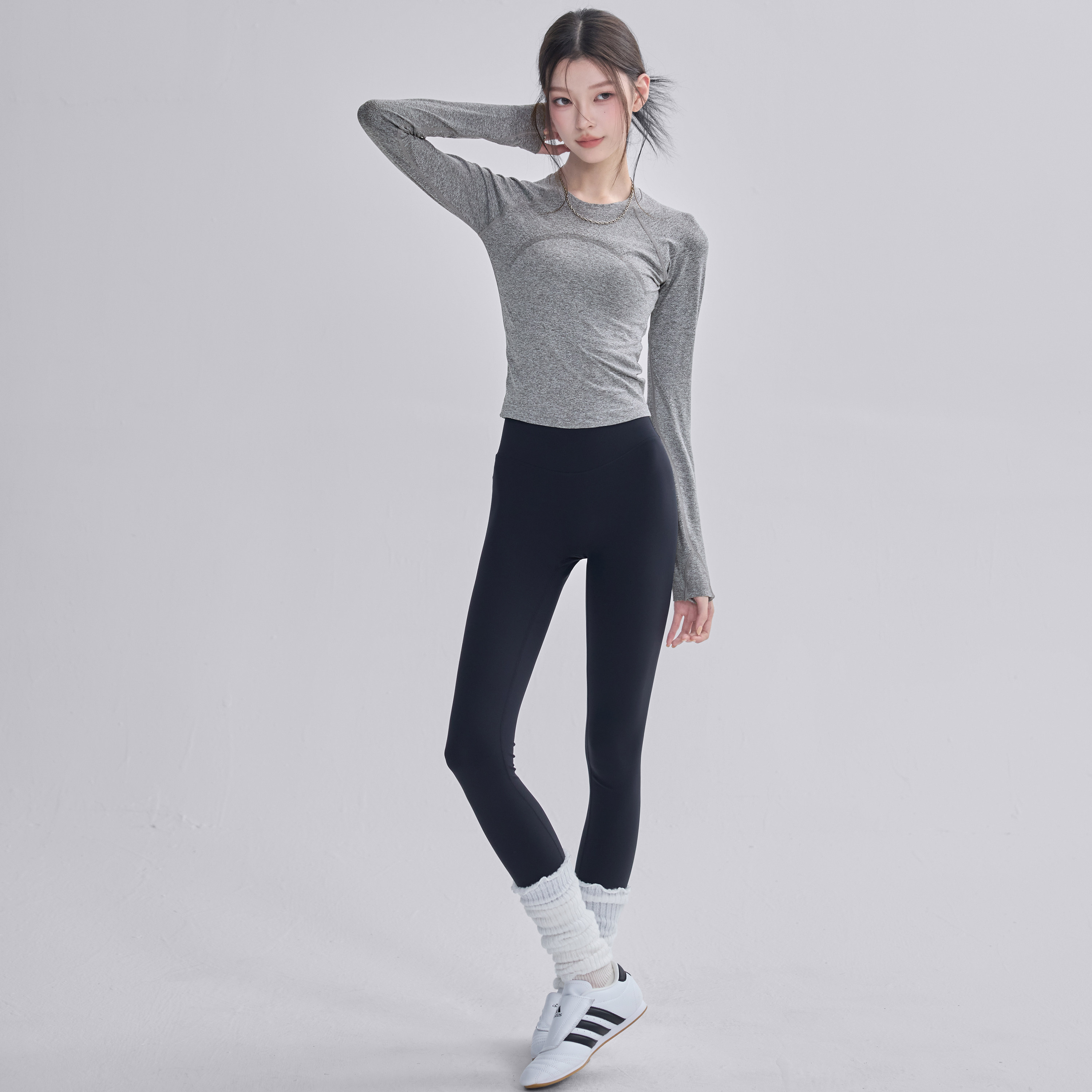 2025新款瑜伽服女正肩紧身显瘦长袖弹力健身跑步运动上衣T恤初秋,淘宝优惠券,粉丝福利购,淘宝优惠卷