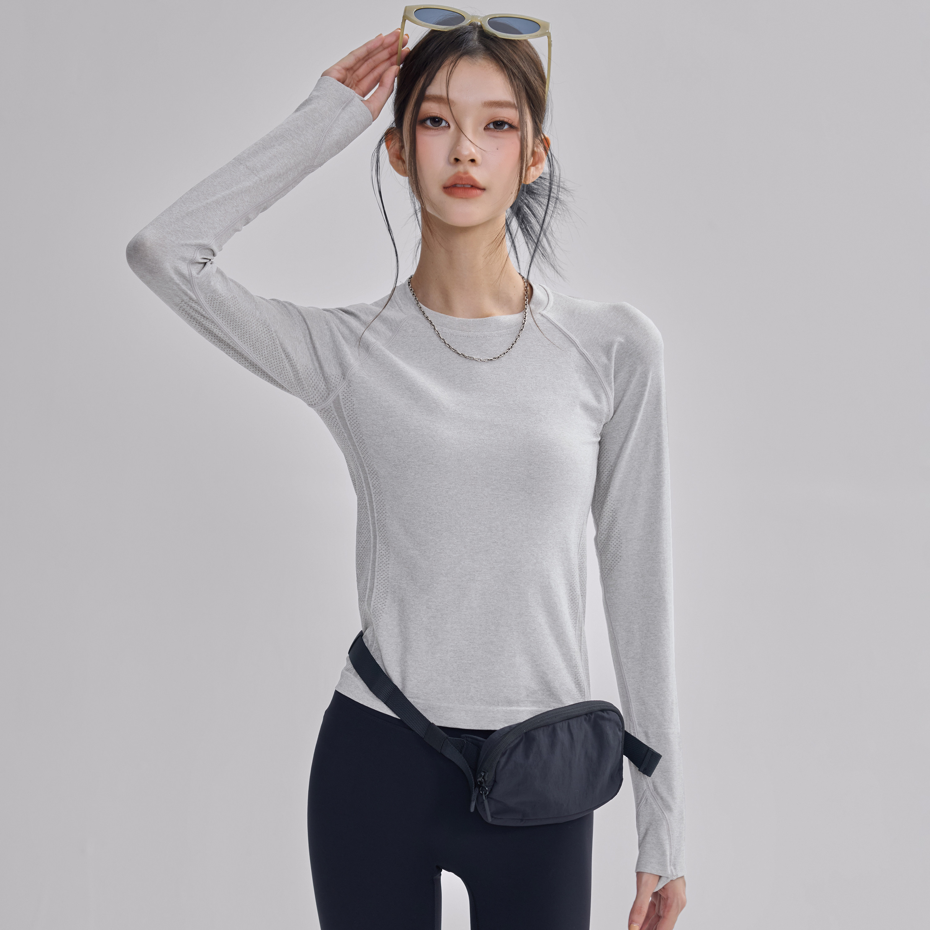 瑜伽服上衣女2026新款健身跑步训练速干长袖初秋修身显瘦运动T恤,淘宝优惠券,粉丝福利购,淘宝优惠卷