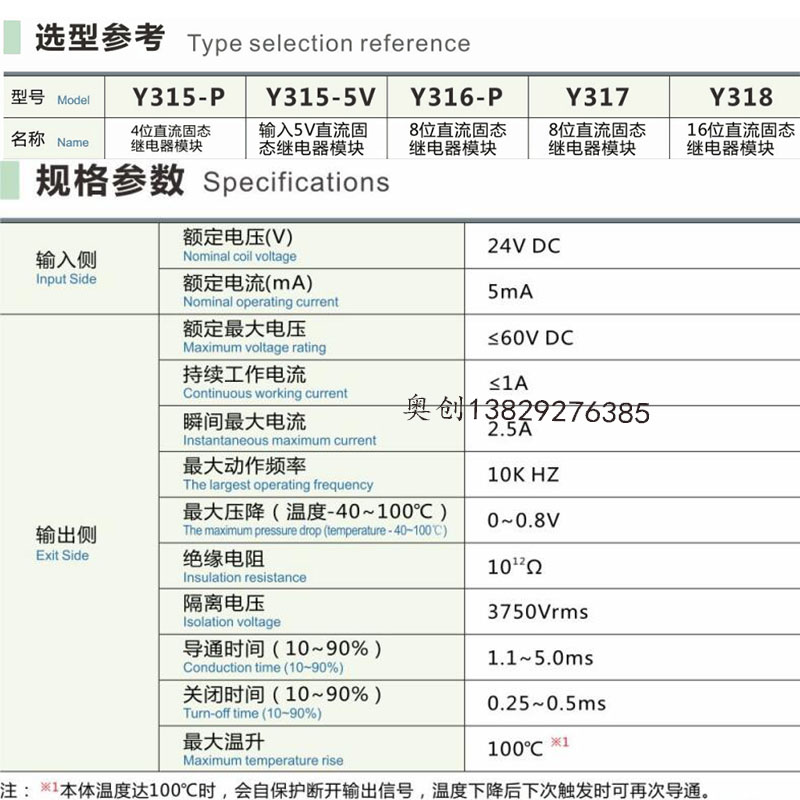 胜蓝SIRON光耦隔离型8位Y316-P直流固态继电器模块24V 4位Y315-5V - 图0