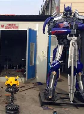 变形金刚擎天柱雕塑大型户外门口仿真摆件现货甩卖铁艺机器人定制