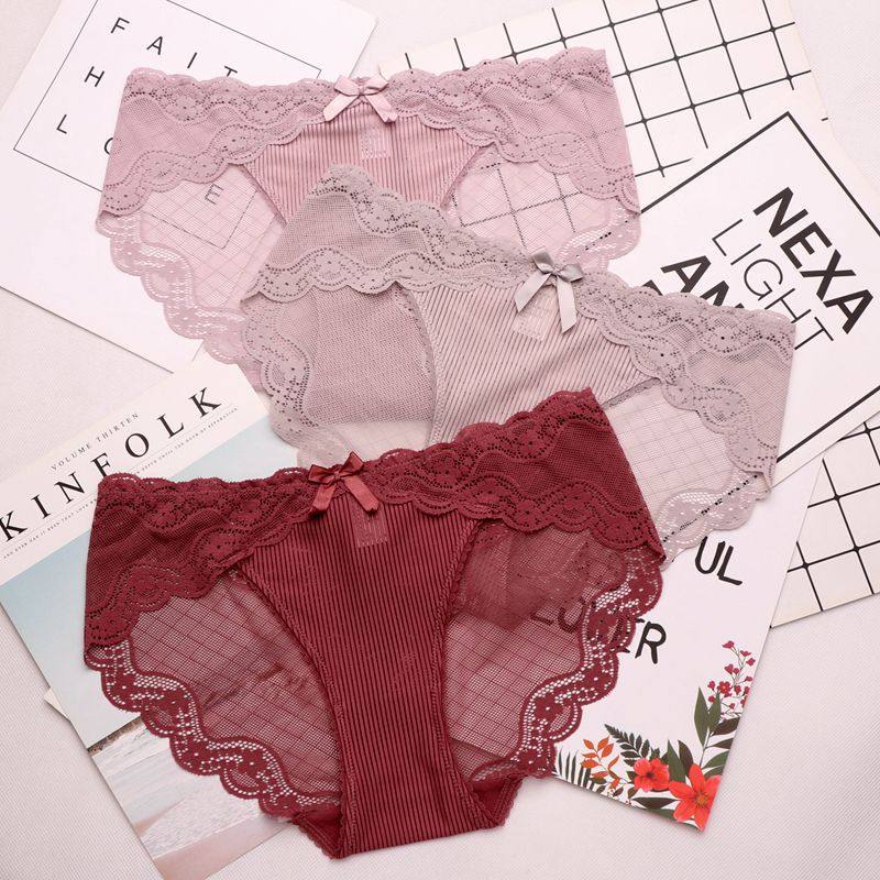 莫曼妮欧美高端一片式蕾丝女三角裤 莫曼妮内裤