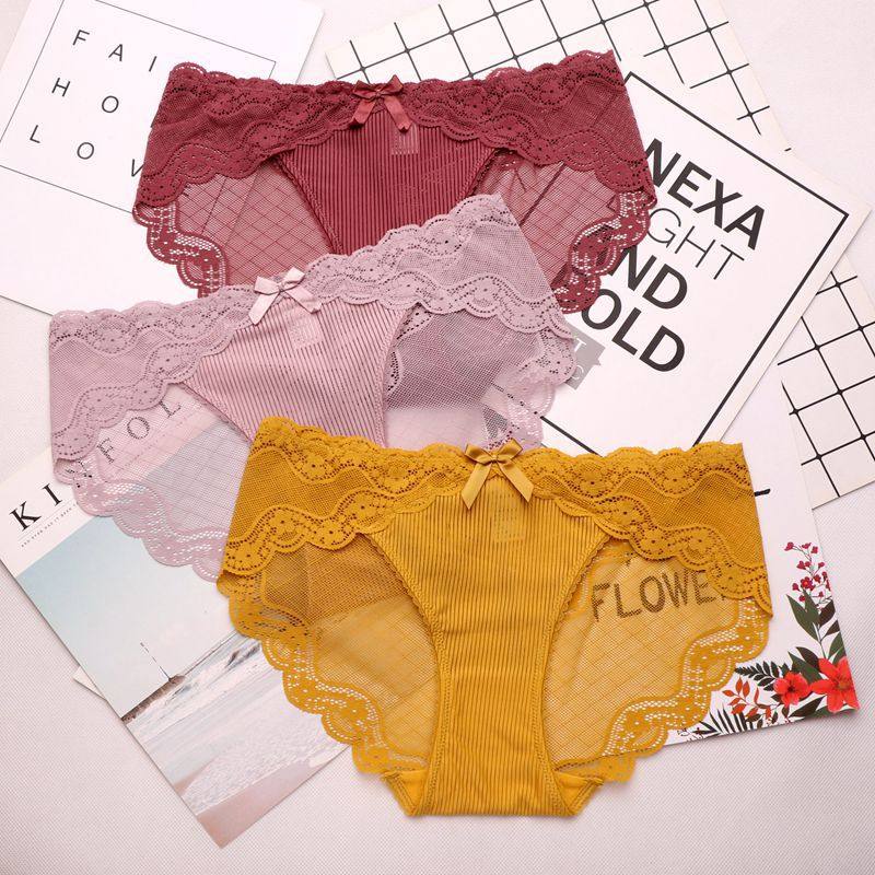 莫曼妮欧美高端一片式蕾丝女三角裤 莫曼妮内裤