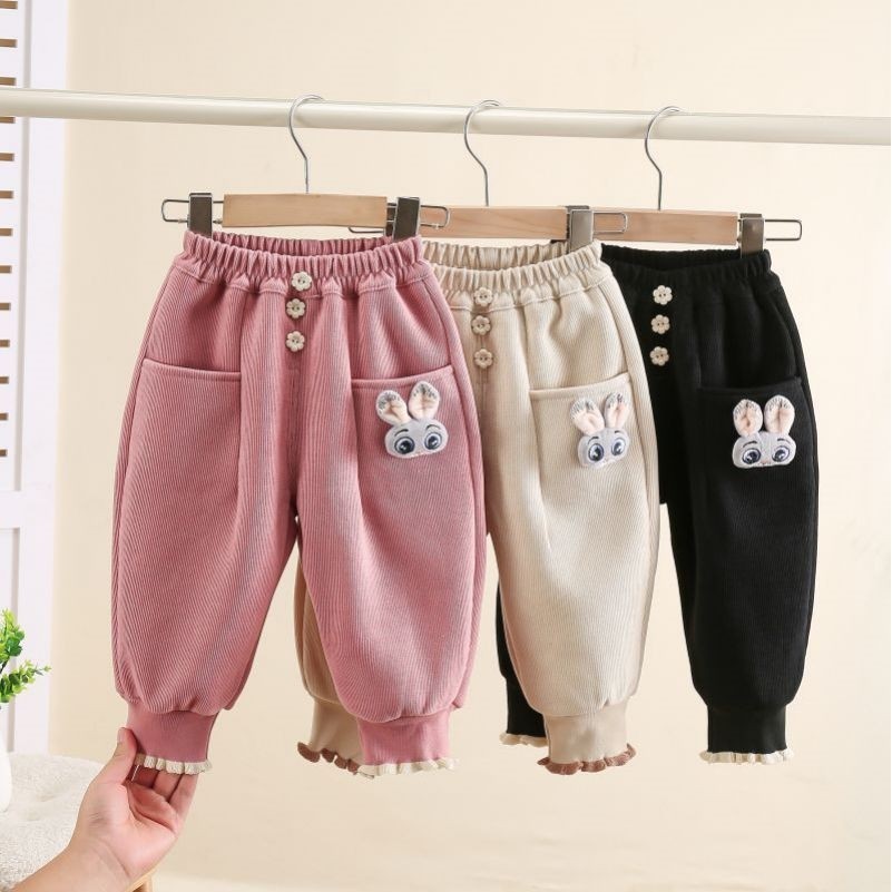 女宝宝秋冬季加绒裤子新款儿童冬天一体绒卫裤小童薄绒休闲裤保暖,淘宝优惠券,粉丝福利购,淘宝优惠卷