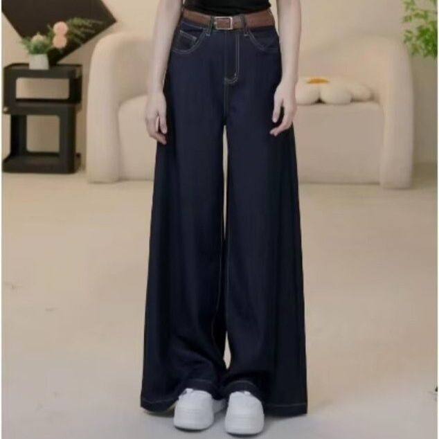 牛仔裤女直筒宽松春季秋冬2025年新款高腰显瘦小个子阔腿拖地裤子,淘宝优惠券,粉丝福利购,淘宝优惠卷