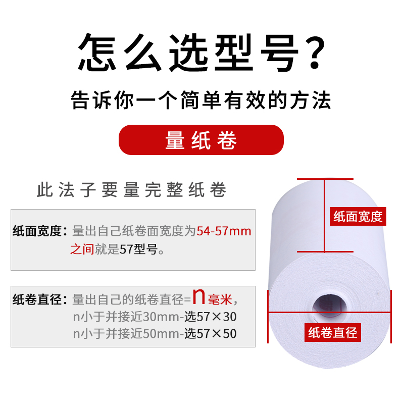 热敏纸57x30收银纸po57x50打印纸小卷纸58mm打印机纸餐厅超市美团-图2