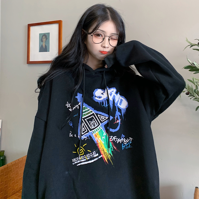 古着vintage秋冬宽松韩版ins卫衣 楚筠卫衣/绒衫