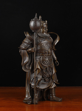 纯铜尉迟恭秦琼左右护法工艺品