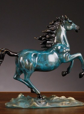 彩铜马摆件马到成功家居客厅书房
