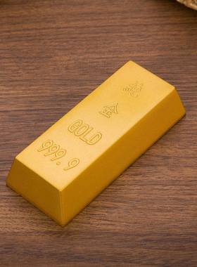 实心黄铜元宝金砖仿真道具金条纯黄铜摆件大号家居摆设工艺品礼品