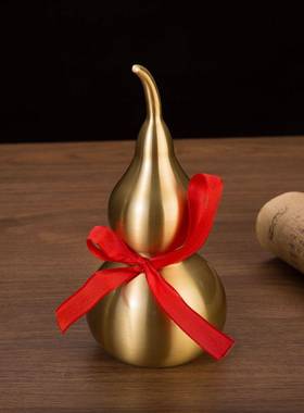 精品黄铜葫芦挂件素面光面拉丝摆件居家玄关八卦开业乔迁工艺礼品