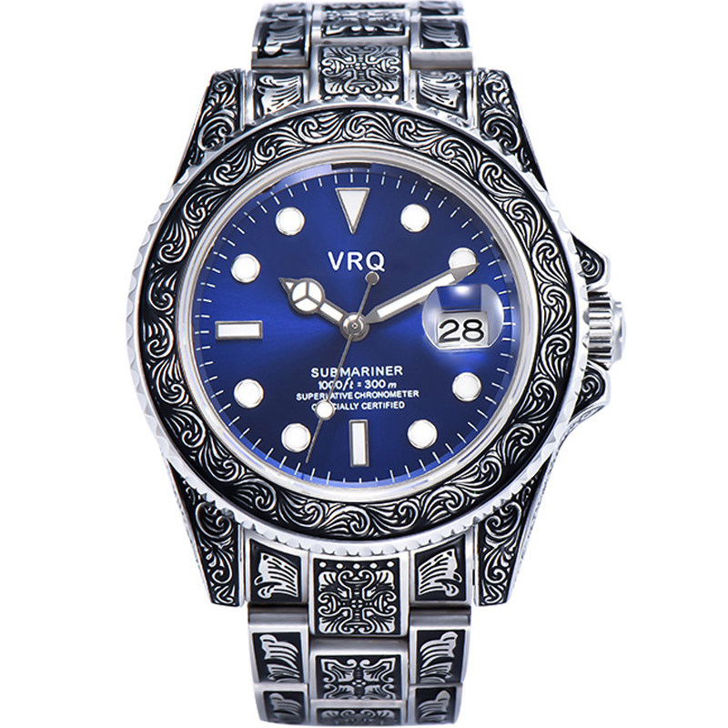 vrq女全自动浮雕商务防水机械表 vrq国产腕表