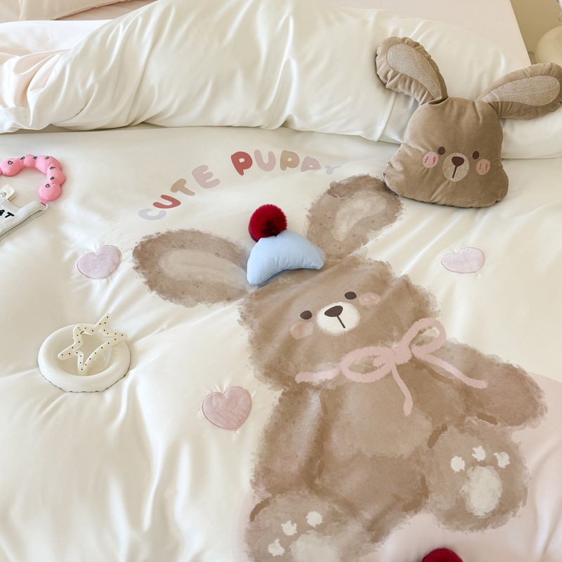 120S澳棉卡通宿舍四件套可爱纯棉被套床单春夏床上用品,淘宝优惠券,粉丝福利购,淘宝优惠卷