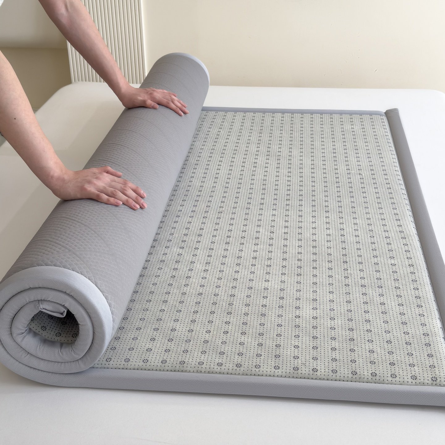 罗兰家纺多功能提花凉感地垫飘窗垫宝宝爬行垫凉席地垫防滑软垫,淘宝优惠券,粉丝福利购,淘宝优惠卷