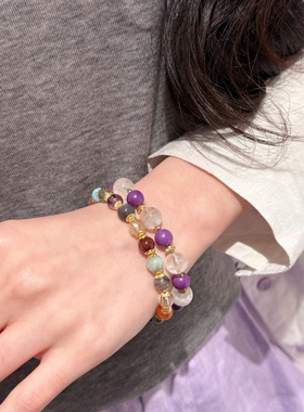 伯曼发晶海纹石多宝手串