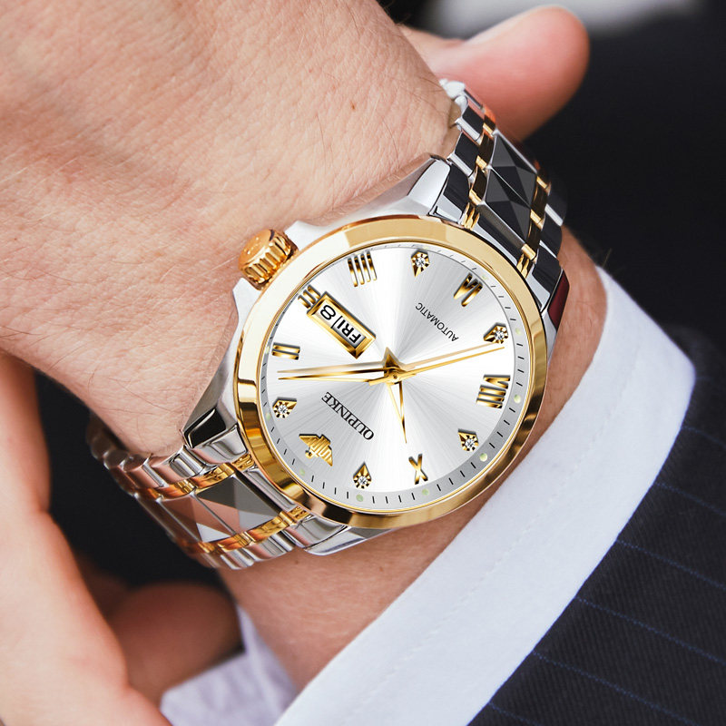 正品瑞士欧品客男士全自动防水名表 欧品客隆坤国产腕表