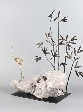 五金新中式客厅玄关装饰品摆件