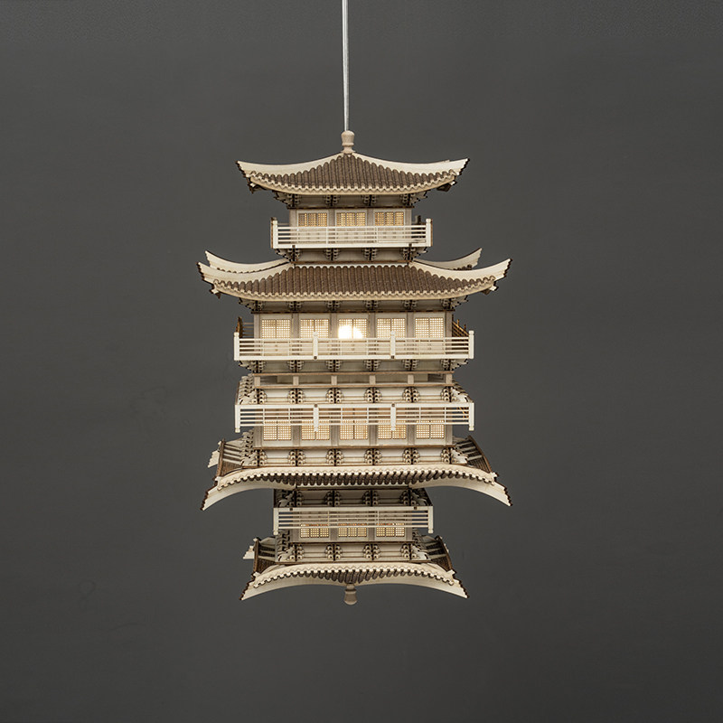 新中式禅意国风创意古建筑镜像山水悬挂木雕装置吊饰酒店民宿摆件,淘宝优惠券,粉丝福利购,淘宝优惠卷