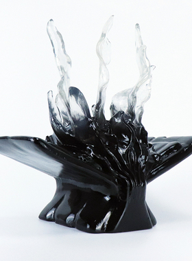 艺术风样板房抽象透明雕塑摆件