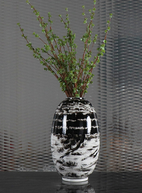 新中式风手绘水墨画陶瓷工艺品