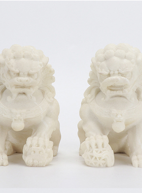 新中式风砂岩石狮子样板小摆件