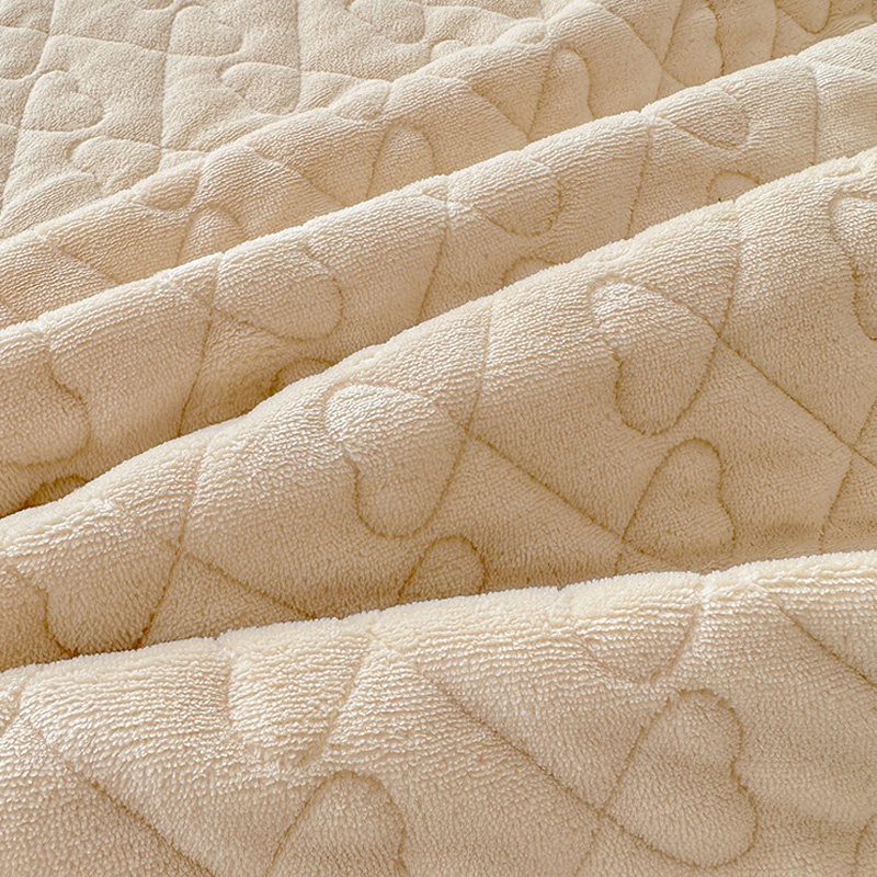 高端加绒保暖牛奶绒床裙单件荷叶花边夹棉加厚防滑床罩冬季可机洗,淘宝优惠券,粉丝福利购,淘宝优惠卷