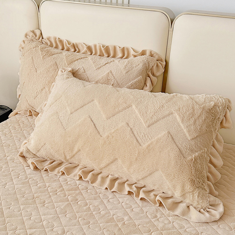 高端加绒保暖牛奶绒床裙单件荷叶花边夹棉加厚防滑床罩冬季可机洗,淘宝优惠券,粉丝福利购,淘宝优惠卷