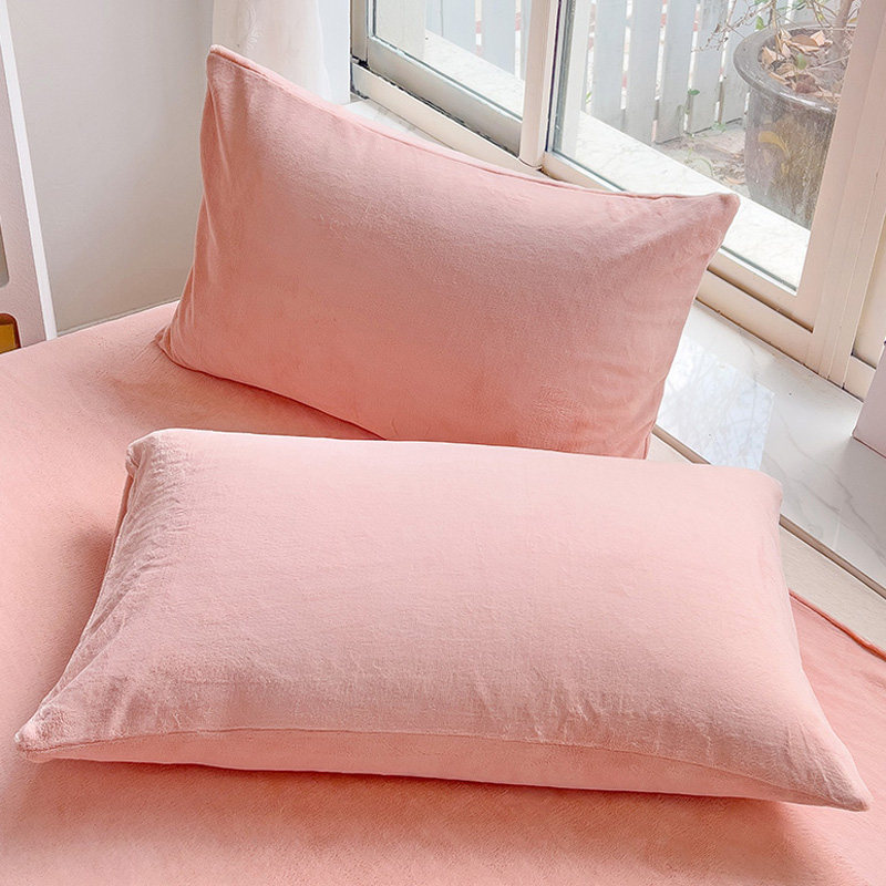 韩式牛奶绒纯色床裙款三件套冬季保暖防滑床围罩1.8米2米床套单件,淘宝优惠券,粉丝福利购,淘宝优惠卷