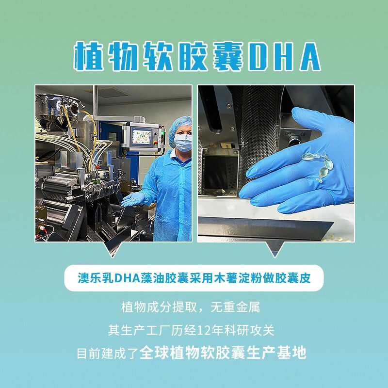 澳乐乳dha藻油营养品澳洲软胶囊 觅曼食品DHA/核桃油